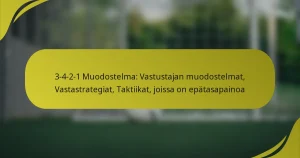 3-4-2-1 Muodostelma: Vastustajan muodostelmat, Vastastrategiat, Taktiikat, joissa on epätasapainoa