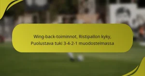 Wing-back-toiminnot, Ristipallon kyky, Puolustava tuki 3-4-2-1 muodostelmassa
